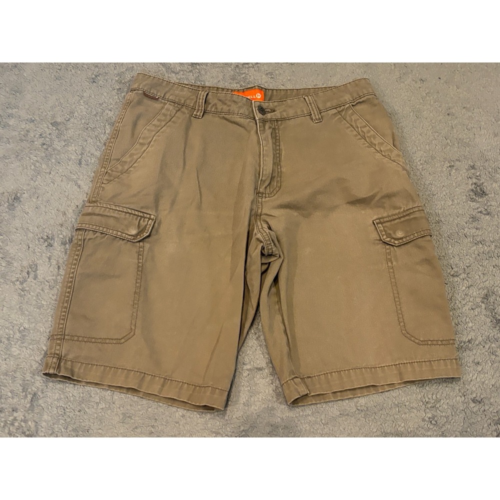 Merrell Cargo Shorts Mens 32 Khaki Beige Pockets Stretch Cotton Hike Camp